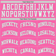 Load image into Gallery viewer, Custom Pink White-Gray Authentic Throwback Basketball Jersey

