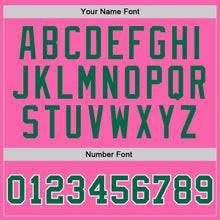Load image into Gallery viewer, Custom Pink Kelly Green-White Authentic Throwback Basketball Jersey

