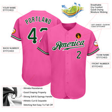 Load image into Gallery viewer, Custom Pink Green-White Authentic Baseball Jersey
