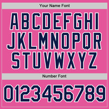 Load image into Gallery viewer, Custom Pink Navy-White Performance T-Shirt
