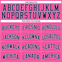 Load image into Gallery viewer, Custom Pink Navy-White Authentic Throwback Basketball Jersey
