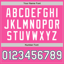 Load image into Gallery viewer, Custom Pink White Black-Light Blue Authentic Baseball Jersey
