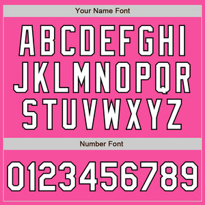 Custom Pink White Pinstripe White-Black Authentic Baseball Jersey