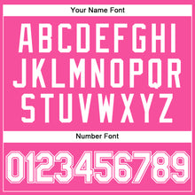 Load image into Gallery viewer, Custom Pink White Pinstripe White Authentic Baseball Jersey
