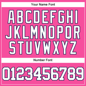 Custom Pink White-Navy Authentic Baseball Jersey