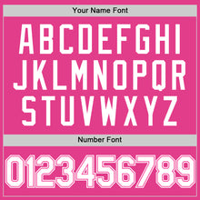 Load image into Gallery viewer, Custom Pink White-Black Authentic Throwback Baseball Jersey
