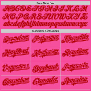Custom Pink Red Authentic Baseball Jersey
