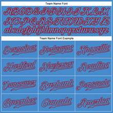 Load image into Gallery viewer, Custom Powder Blue Powder Blue-Red Authentic Baseball Jersey
