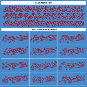Custom Powder Blue Powder Blue-Red Authentic Baseball Jersey