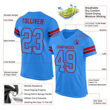 Load image into Gallery viewer, Custom Powder Blue Powder Blue-Red Mesh Authentic Football Jersey
