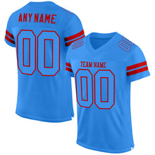 Load image into Gallery viewer, Custom Powder Blue Powder Blue-Red Mesh Authentic Football Jersey
