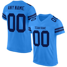 Load image into Gallery viewer, Custom Powder Blue Navy Mesh Authentic Football Jersey
