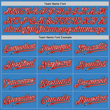 Load image into Gallery viewer, Custom Powder Blue Black-Red Authentic Baseball Jersey
