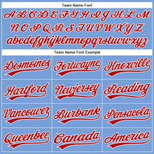 Load image into Gallery viewer, Custom Powder Blue Red-White Authentic Baseball Jersey
