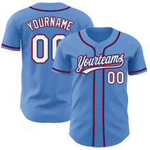 Load image into Gallery viewer, Custom Powder Blue White Royal-Red Authentic Baseball Jersey
