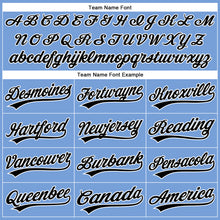 Load image into Gallery viewer, Custom Powder Blue Black-White Authentic Baseball Jersey
