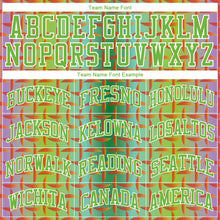 Load image into Gallery viewer, Custom Purple Neon Green-White 3D Pattern Design Authentic Baseball Jersey
