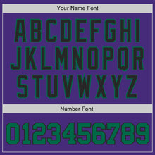 Load image into Gallery viewer, Custom Purple Kelly Green-Black Authentic Baseball Jersey

