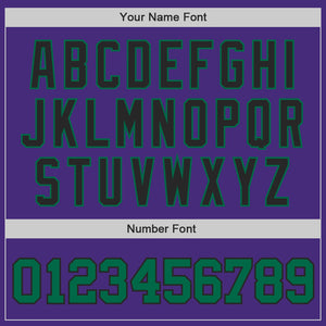 Custom Purple Kelly Green-Black Authentic Baseball Jersey