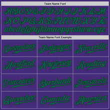 Load image into Gallery viewer, Custom Purple Kelly Green-Black Authentic Baseball Jersey
