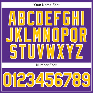 Custom Purple Gold-White Authentic Sleeveless Baseball Jersey