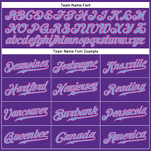 Load image into Gallery viewer, Custom Purple Light Blue-Pink Authentic Sleeveless Baseball Jersey
