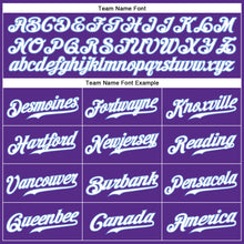 Load image into Gallery viewer, Custom Purple White-Light Blue Authentic Sleeveless Baseball Jersey
