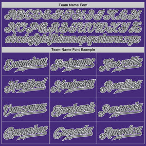 Custom Purple Gray-Black Authentic Baseball Jersey