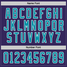 Load image into Gallery viewer, Custom Purple Teal-White Hockey Jersey
