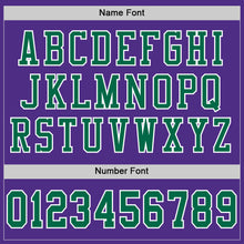 Load image into Gallery viewer, Custom Purple Kelly Green-White Mesh Authentic Football Jersey
