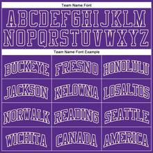 Load image into Gallery viewer, Custom Purple Purple-Cream Authentic Throwback Basketball Jersey
