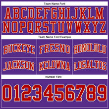 Load image into Gallery viewer, Custom Purple Red-Cream Authentic Throwback Basketball Shorts
