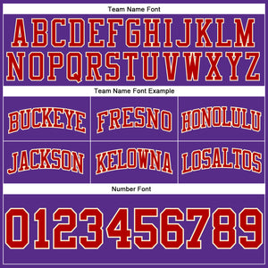 Custom Purple Red-Cream Authentic Throwback Basketball Shorts