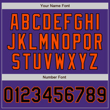 Load image into Gallery viewer, Custom Purple Black-Orange Authentic Baseball Jersey
