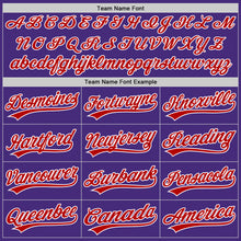 Load image into Gallery viewer, Custom Purple Red-White Authentic Baseball Jersey
