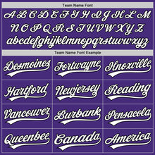 Load image into Gallery viewer, Custom Purple White-Black Authentic Baseball Jersey
