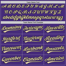 Load image into Gallery viewer, Custom Purple City Cream-Black Authentic Baseball Jersey
