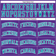 Load image into Gallery viewer, Custom Purple Teal-White Authentic Throwback Basketball Jersey
