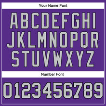 Load image into Gallery viewer, Custom Purple Gray-Black Authentic Throwback Basketball Jersey
