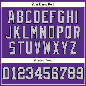 Custom Purple Gray-Black Authentic Throwback Basketball Jersey