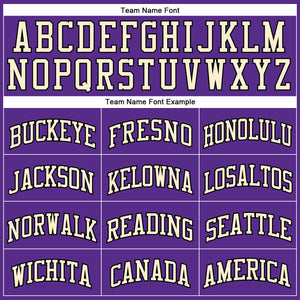 Custom Purple Black Pinstripe Black-Cream Authentic Basketball Jersey