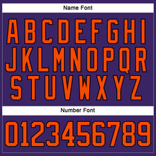 Load image into Gallery viewer, Custom Purple Orange-Black Hockey Lace Neck Jersey
