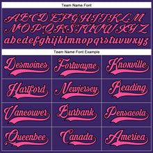 Load image into Gallery viewer, Custom Purple Pink-Black Hockey Lace Neck Jersey
