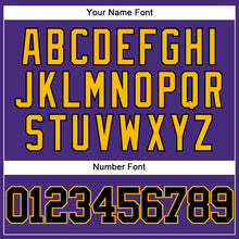 Load image into Gallery viewer, Custom Purple Black-Gold Authentic Baseball Jersey
