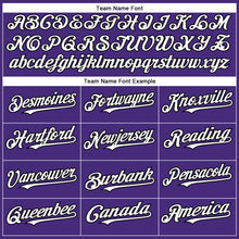 Load image into Gallery viewer, Custom Purple White-Black Authentic Baseball Jersey
