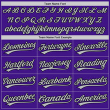 Load image into Gallery viewer, Custom Purple Black-Gray Authentic Throwback Baseball Jersey
