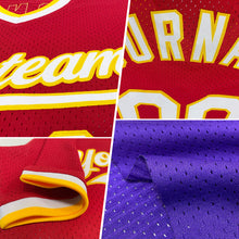Load image into Gallery viewer, Custom Purple Red-White Authentic Throwback Baseball Jersey
