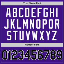 Load image into Gallery viewer, Custom Purple Black-White Authentic Throwback Baseball Jersey
