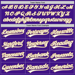 Custom Purple White-Old Gold Authentic Throwback Baseball Jersey