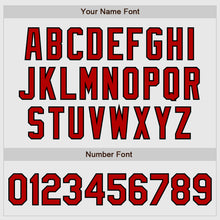 Load image into Gallery viewer, Custom White Black Pinstripe Red-Black Authentic Raglan Sleeves Baseball Jersey
